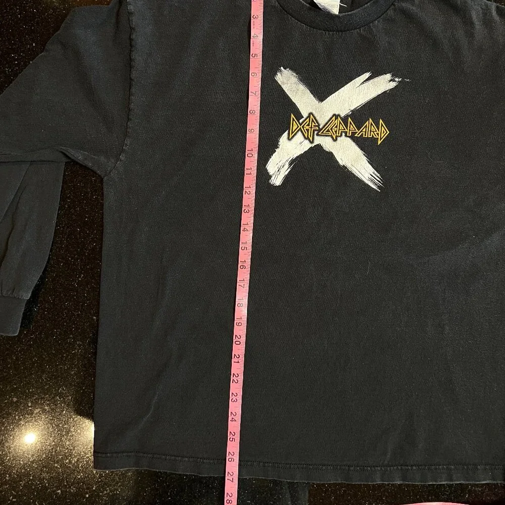 DEF LEPPARD 2002 X Ten Concert Tour Long Sleeve XLarge VINTAGE Black Graphic - Picture 5 of 12